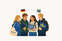 Hier sehen Sie ein illustratives Bild zum Austausch mit Schweden.